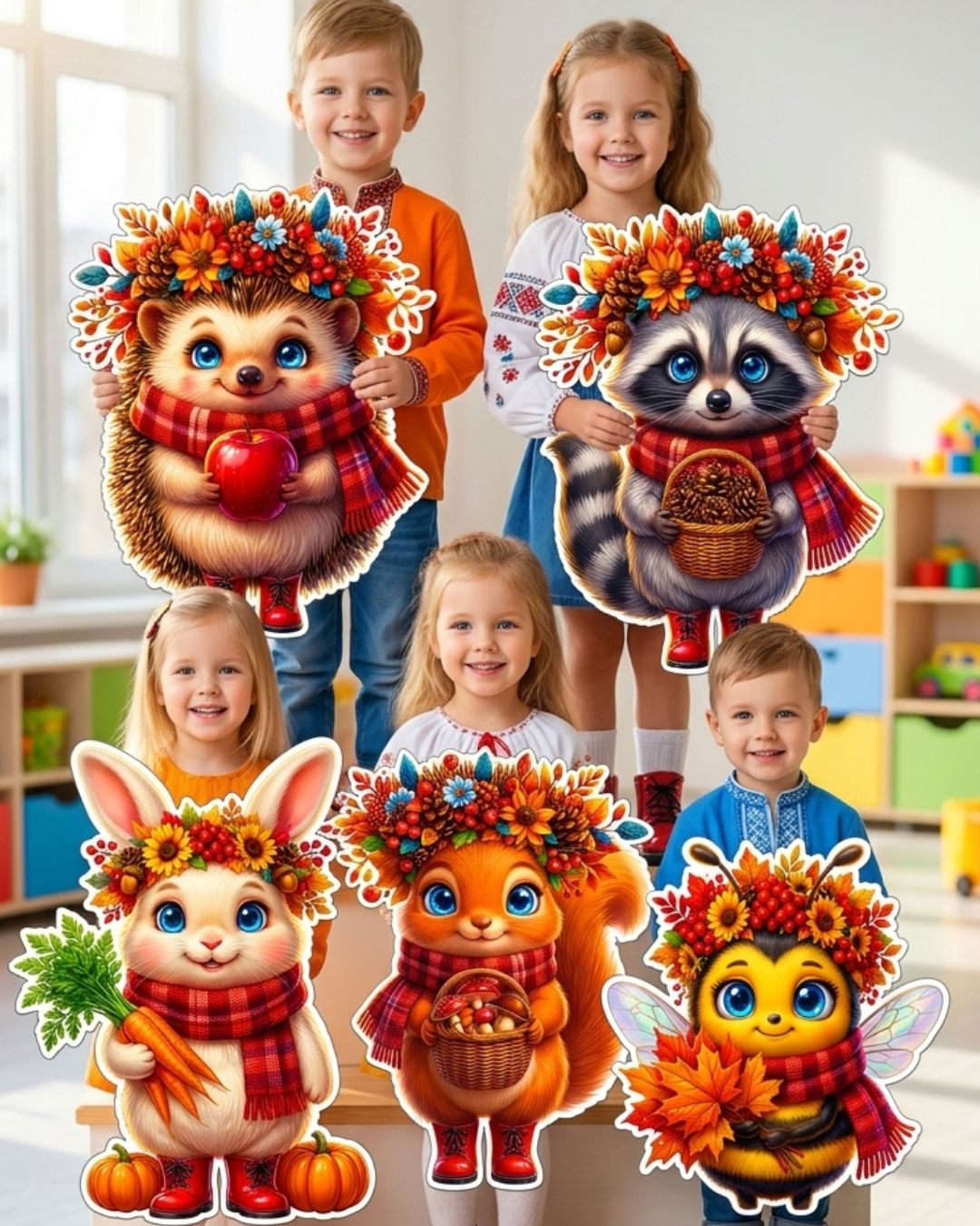 🍂🦔 ОСІННІ ЗВІРЯТКА ДЛЯ ОФОРМЛЕННЯ ГРУПИ