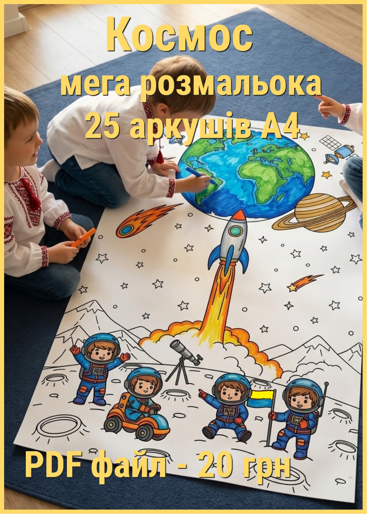 Розмальока Космічні Діти