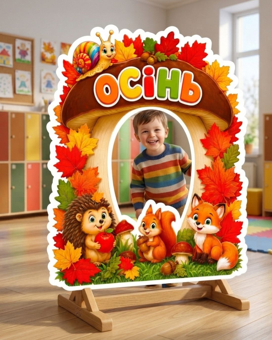 🍄🍂 Осіння рамочка «Грибочок» — яскравий декор для дітей!
