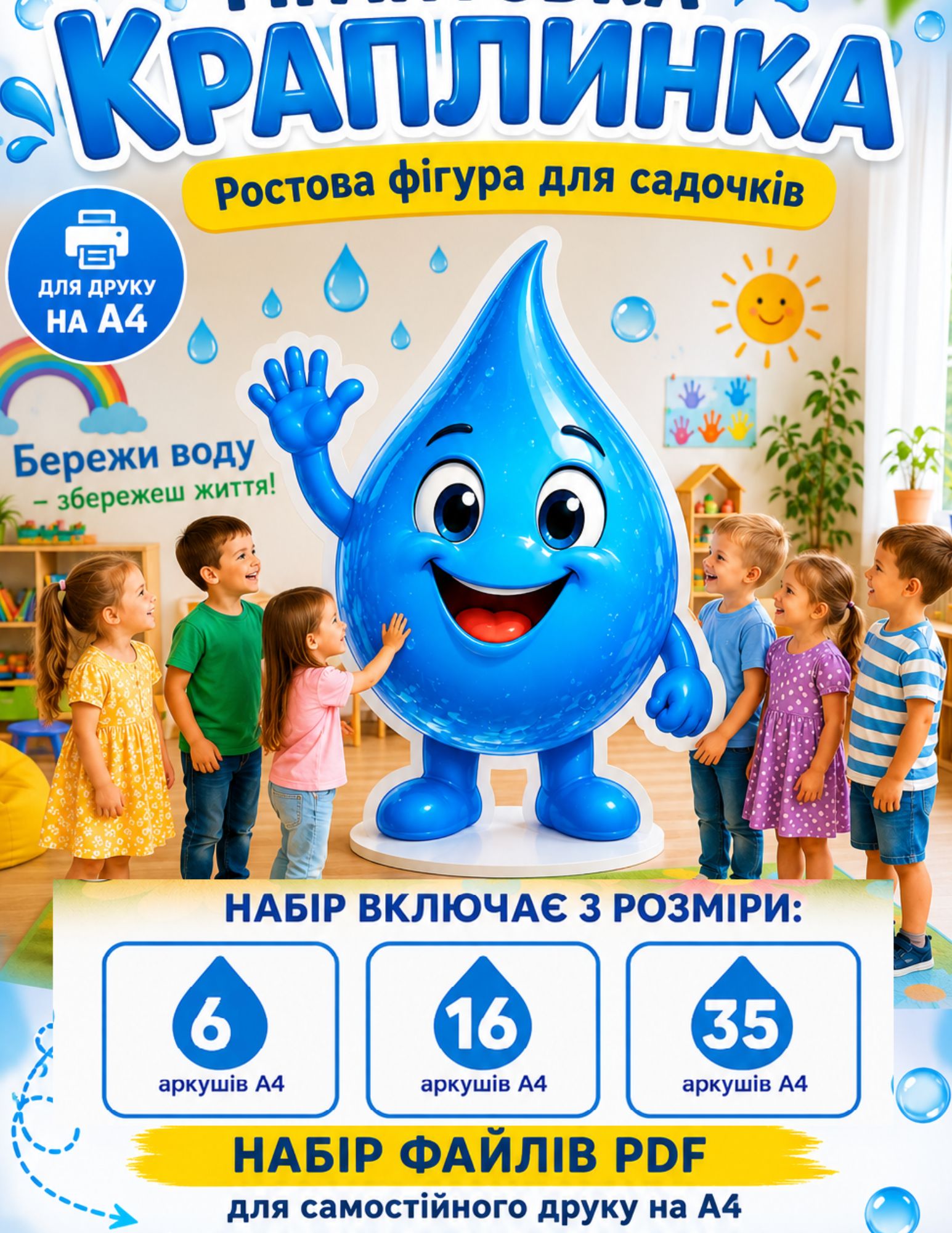 «КАПЛИНКА-ВЕЛЕТЕНЬ»: 3 РОЗМІРИ В ОДНОМУ НАБОРІ