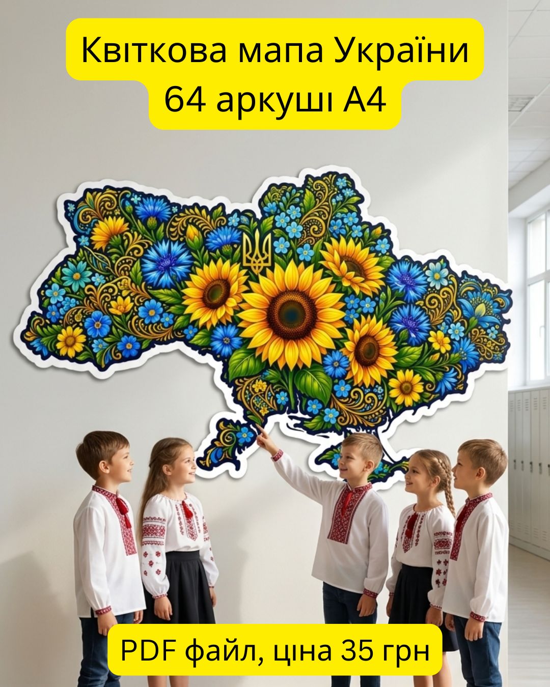 Квіткова мапа України. 64 аркуші