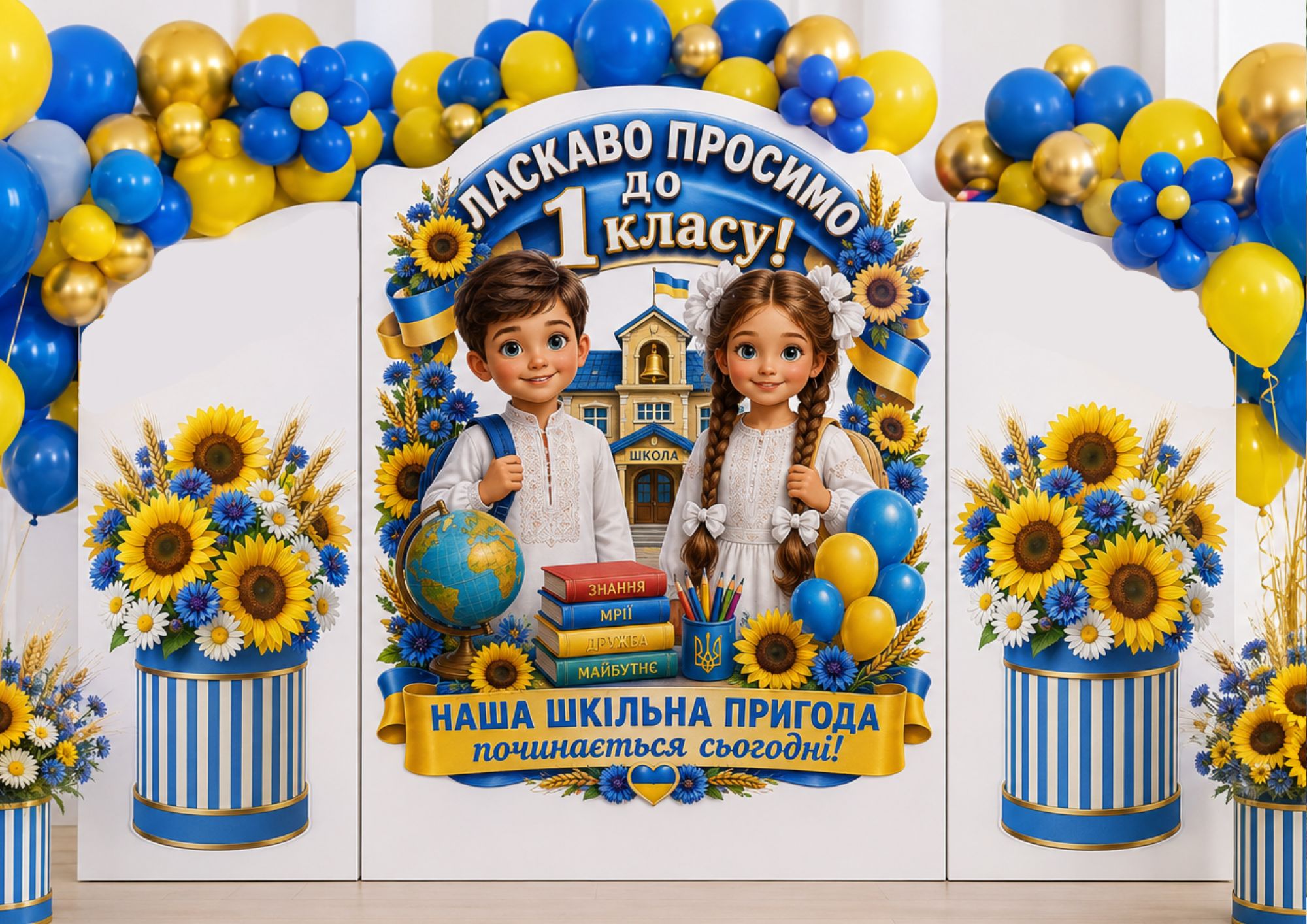 ГІГАНТСЬКА ФОТОЗОНА «ЛАСКАВО ПРОСИМО ДО 1 КЛАСУ!