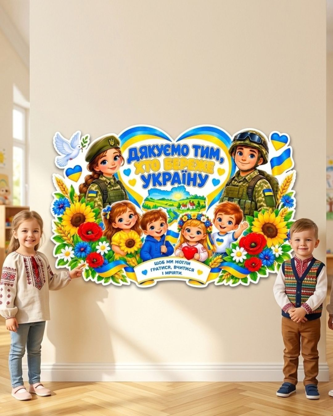 Оформлення садочка до Дня захисників та захисниць 💙💛