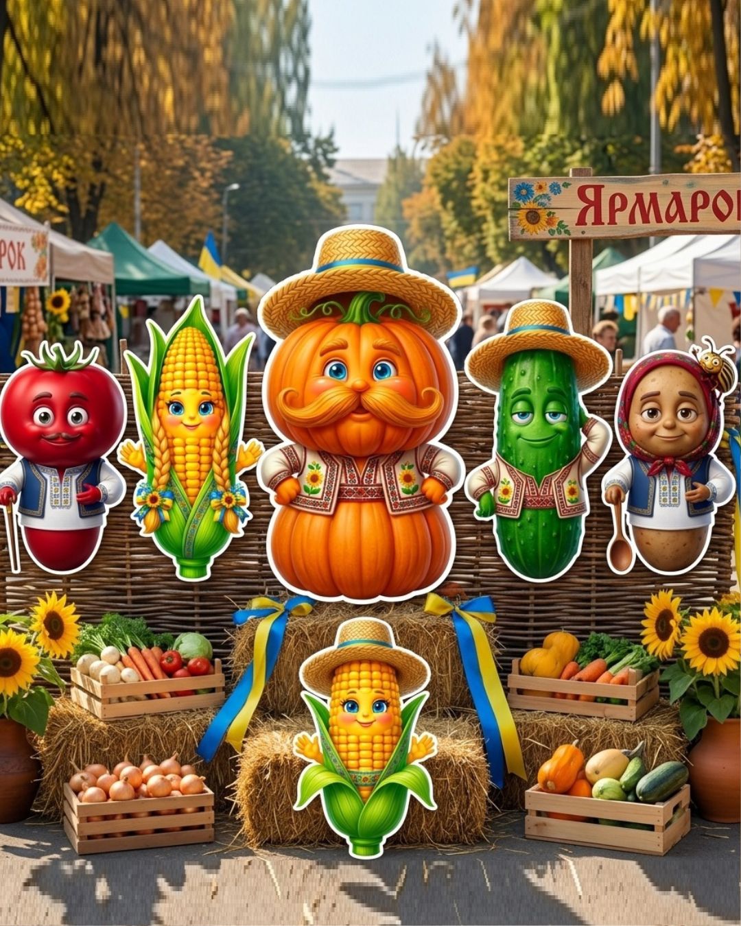 🍂🌽 СВЯТО ВРОЖАЮ — яскравий набір овочів для оформлення!