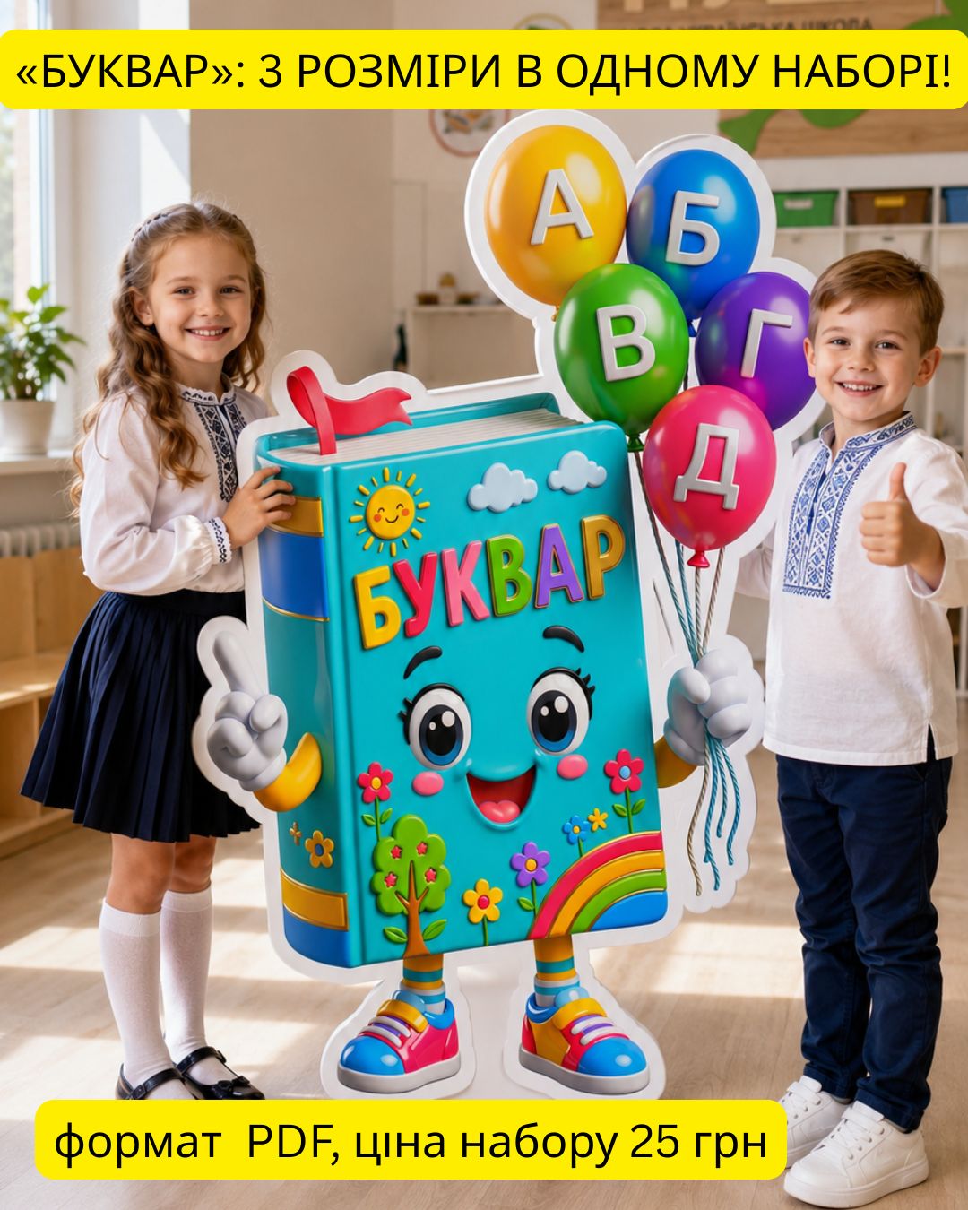 «БУКВАР»: 3 РОЗМІРИ В ОДНОМУ НАБОРІ!