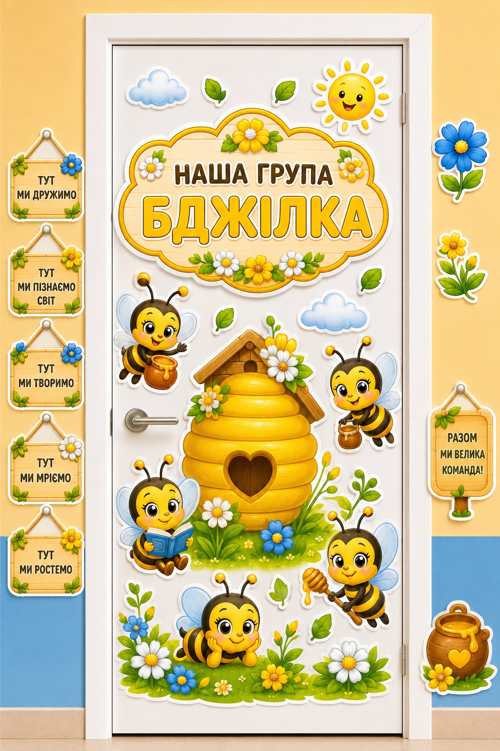 ОФОРМЛЕННЯ ГРУПИ «БДЖІЛКА»: ПОВНИЙ НАБІР ДЛЯ ДВЕРЕЙ!**